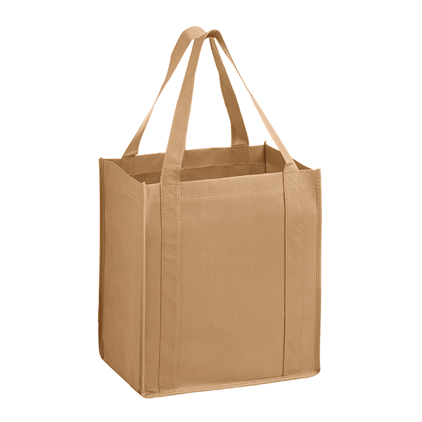 tan woven grocery tote